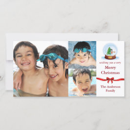 De Festividades Snow Globe 3 Fotos Natal - Cartão com fotos