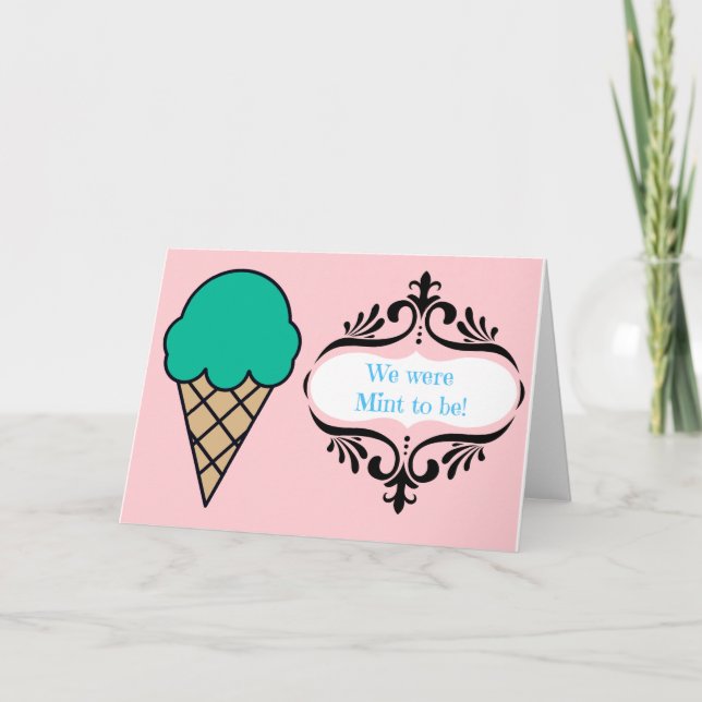 De Festividades Sorvete Nós fomos "hortelã" para ser cartão (Frente)