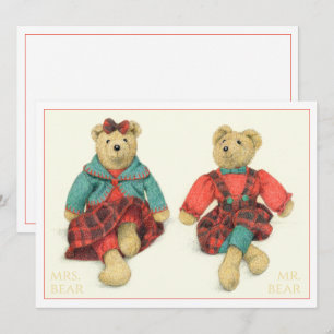 De Festividades SR. & SRA. URSO 14x19cm Cartão Plano