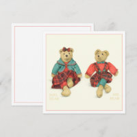SR. & SRA. URSO Cartão Quadrado 5,25 Polegadas