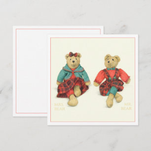 De Festividades SR. & SRA. URSO Cartão Quadrado 5,25 Polegadas