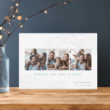 Starred Tidings | 3 Cartão Hanukkah para Colagem d