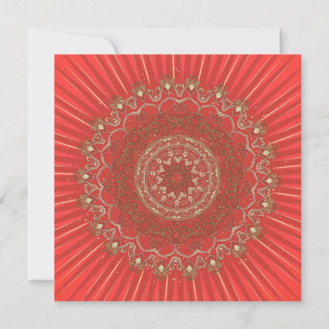 De Festividades Sun Mandala - Cartão Saudável, Convite, (Frente)