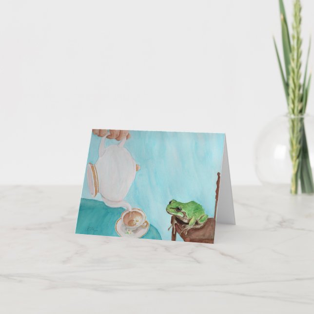 De Festividades Teatime com Frederick: Cartão Saudável 4"x5.6" (Frente)