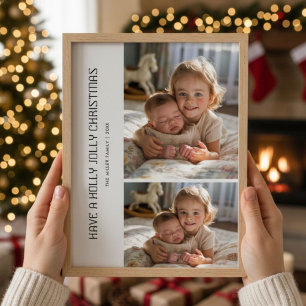De Festividades Tenha um Natal Holly Jolly — Cartão bonito e famil