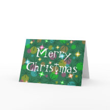 Texto frontal do cartão "Feliz Natal"