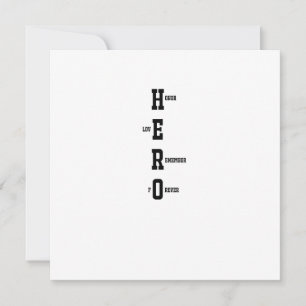 De Festividades Um cartão para um HERO