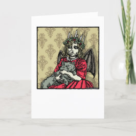 De Festividades Vermelha Lucia e Gata - Por Dentro Cartão Pop Goth