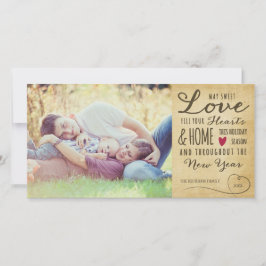 De Festividades Vintage Sweet Love Holiday Cartão com fotos