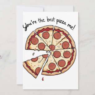 De Festividades Você é a melhor pizza do meu cartão personalizado