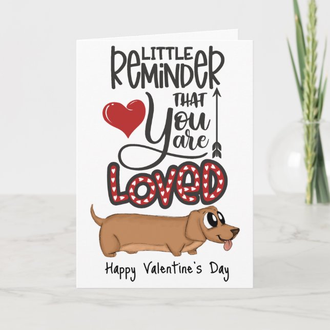 De Festividades Você é amado... Um Valentim do cartão do cachorro (Frente)