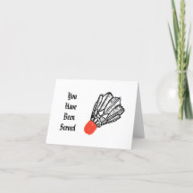 Você Foi Servido Com Cartão Shuttlecock