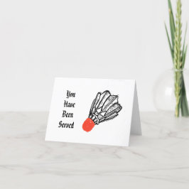 De Festividades Você Foi Servido Com Cartão Shuttlecock