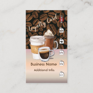 De Fidelidade Cartão 6 da lealdade da cafetaria