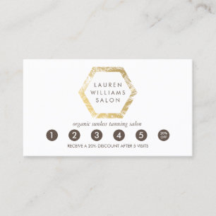 De Fidelidade Cartão branco Tanning da lealdade do logotipo do