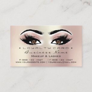 De Fidelidade Cartão Lealdade 6 Beauty Salon Lash Peach Rosa Br