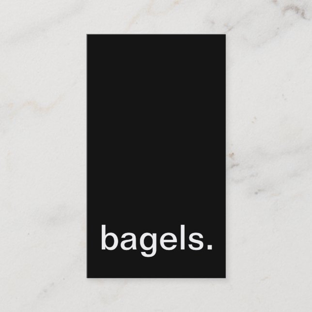 De Fidelidade cartão perfurado do bagels (Frente)
