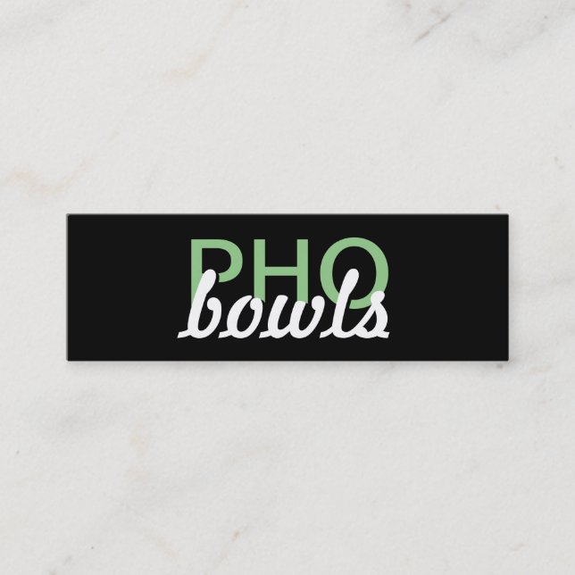 De Fidelidade cartão perfurado pho bowls (Frente)