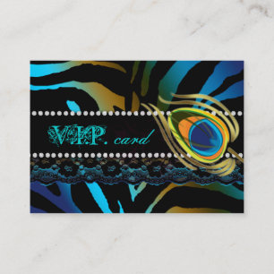 De Fidelidade Ouro do azul da zebra do laço do cartão do VIP d