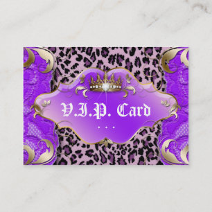 De Fidelidade Roxo do laço do leopardo do cartão do clube do V