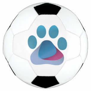 De Futebol Bola do Logotipo Hug da Pata