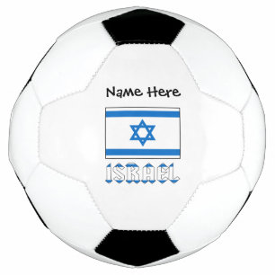De Futebol Israel e Bandeira Israelense com o Seu Nome Bola d