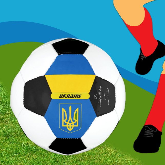 De Futebol Ucrânia Personalizada, Bandeira, Bola Fotográfica (Criador carregado)