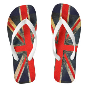 De Grunged chinelos BRITÂNICOS da bandeira para