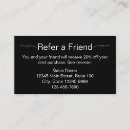 De Horário Beauty Salon Black and White Reflete um Cartão Ami