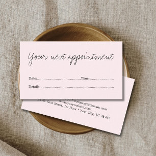 De Horário Cartão cor-de-rosa da nomeação da beleza da luz