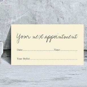 De Horário Cartão elegante simples da nomeação do salão d