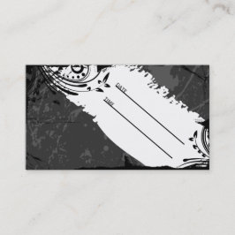 De Horário cartão preto e branco da nomeação do grunge