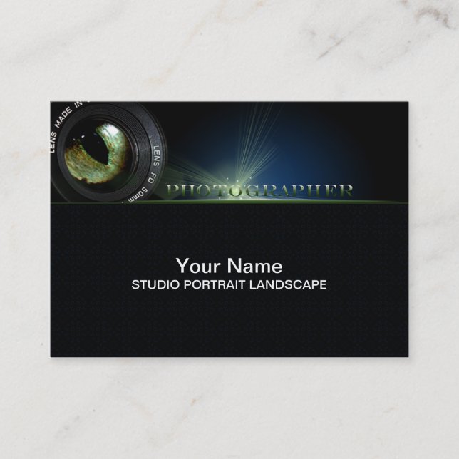 De Horário Fotógrafo - Cartão Comercial, Programado (Frente)