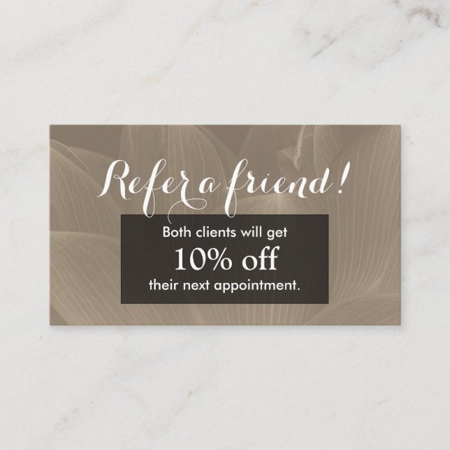 De Indicação Flor elegante do cartão | Brown Lotus da (Frente)