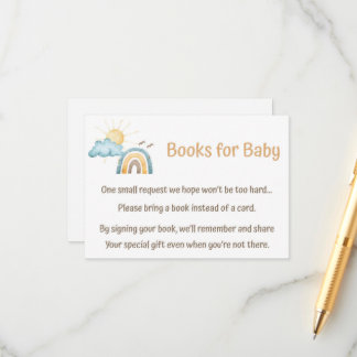 De Informações Aqui Vem o Filho Livros Para o Cartão do Bebê