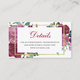 De Informações Boho floresce os detalhes do casamento. Cartão flo