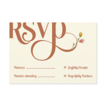 Bold Retro Earth Tones | Cartão RSVP