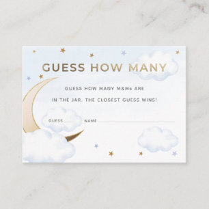 De Informações Cartão Azul Acima da Lua - Adivinhe Quantos Doces