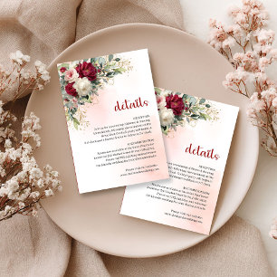 De Informações Cartão com detalhes florais dourados e verdejante 