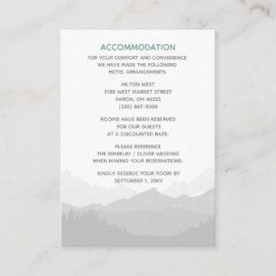 De Informações cartão elegante da acomodação do casamento da