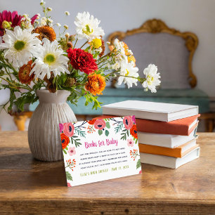 De Informações Cartão floral brilhante do pedido do livro do ch