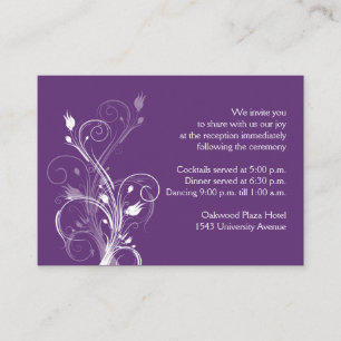 De Informações Cartão floral roxo e branco do cerco