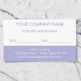De Informações Cartão Lembrete Cosmetologista