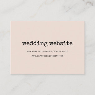 De Informações Cartão minimalista do Web site do casamento da