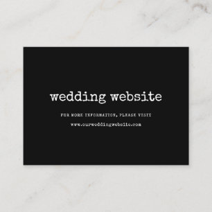 De Informações Cartão minimalista do Web site do casamento da