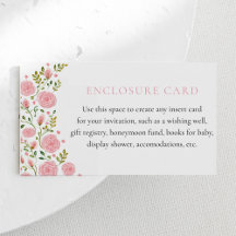 Cartão Personalizado Tea Party Pink Roses