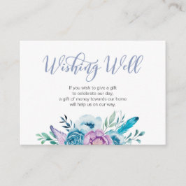 De Informações Cartão Poço dos Desejos | Flores roxas