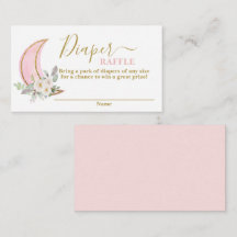 Cartão Raffle sobre a Fralda da Lua