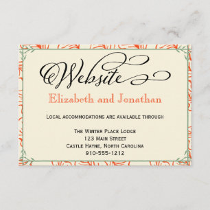 De Informações Cartão rústico do Web site do casamento da laran