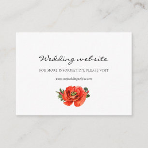 De Informações Cartão vermelho do Web site do casamento da